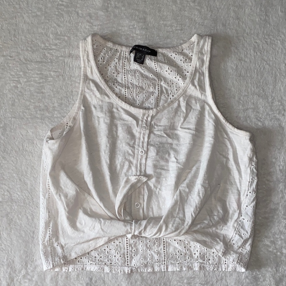 Primark white crop top (size 4)